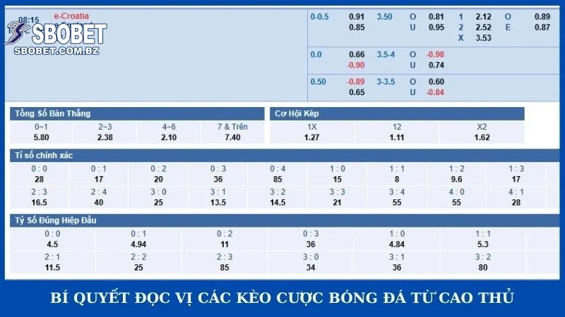 Bí quyết đọc vị các kèo cược bóng đá từ cao thủ