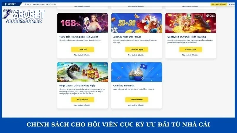 Chính sách cho hội viên cực kỳ ưu đãi từ nhà cái