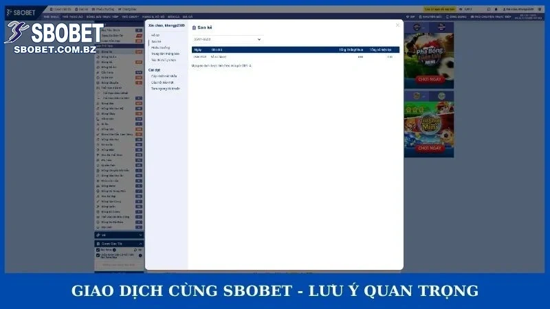 Giao dịch cùng Sbobet - lưu ý quan trọng