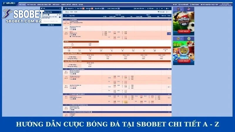 Hướng dẫn cược bóng đá tại Sbobet chi tiết A - Z