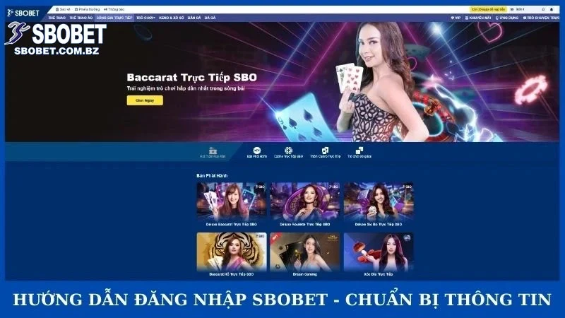 Hướng dẫn đăng nhập Sbobet - chuẩn bị thông tin