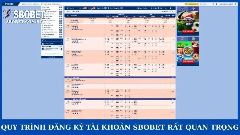 Quy trình đăng ký tài khoản Sbobet rất quan trọng