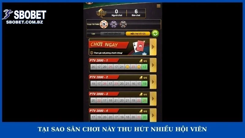 Tại sao sân chơi này thu hút nhiều hội viên