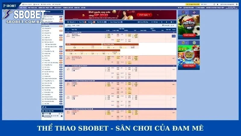 Thể thao Sbobet - sân chơi của đam mê