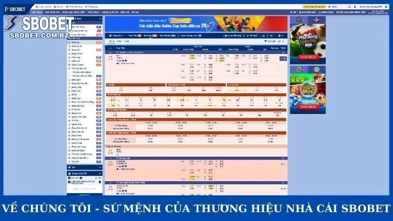 Về chúng tôi - sứ mệnh của thương hiệu nhà cái Sbobet